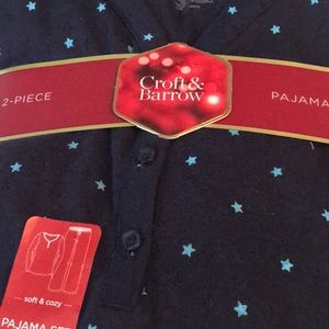 NWT pajama set SZ XS Croft and Barrow blue